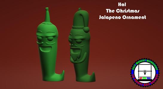 Hal The Christmas Jalapeno Ornament - Print In Place
