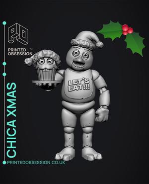 Chica Christmas - FNAF - Fan Art