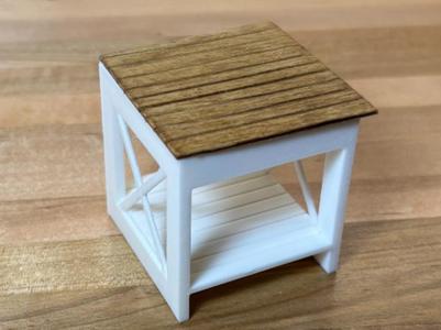 Dollhouse Scale 1:12 Farmhouse End Table
