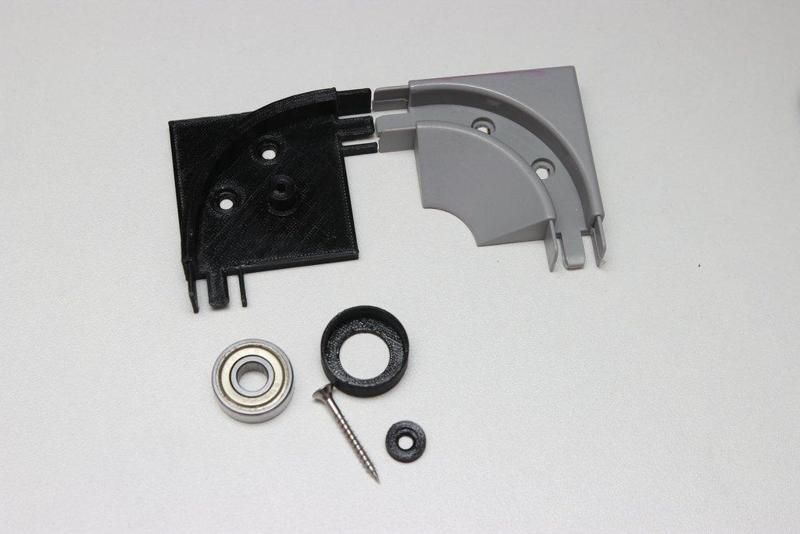 Improved replacement corners for sliding cabinet