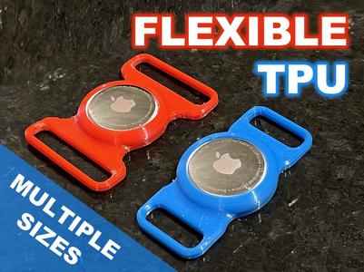 Flex TPU AirTag Holder for Strap / Pet Colar