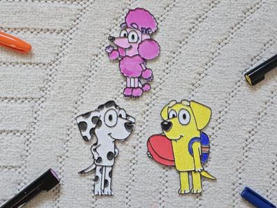 Bluey Chloe Coco Lucky Coloring Set Cute Painting