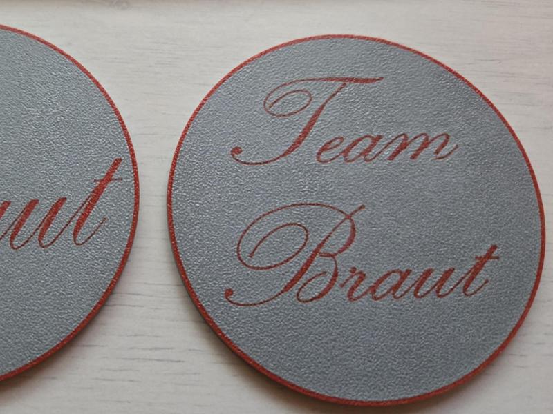 Drink Coasters 5x Team Bride for Bachelorette Party
