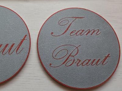Drink Coasters 5x Team Bride for Bachelorette Party
