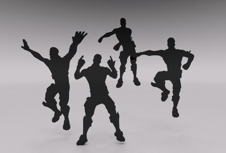 Cake toppers Fortnite silhouettes