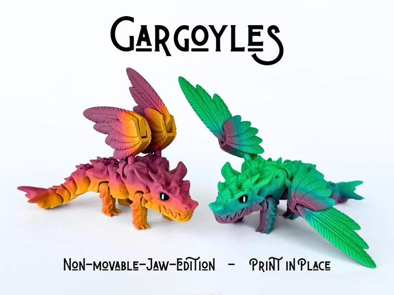 Gargoyles - Winged Dragon - Non-Movable-Jaw-Ed.