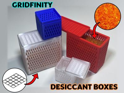 Gridfinity Desiccant (Silica Gel) Boxes