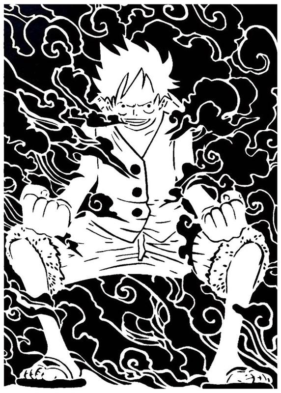 Monkey D. Luffy stencil 8