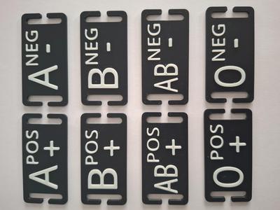 Airsoft - blood type soft tag