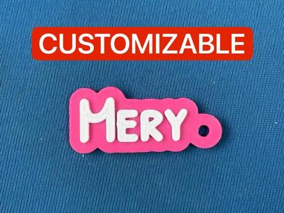 Customizable name keychain 1500 fonts