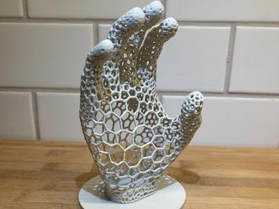 Hand Sculpture - Voronoi Pattern Style 