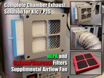 X1C Chamber Exhaust System HEPA/Carbon Filter Fan