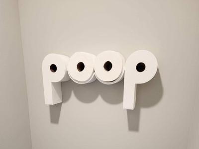 Poop Roll Holder “POOP” – Unique and Fun Design!