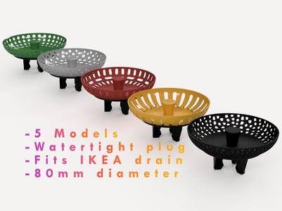 Sink drain strainer with PLUG