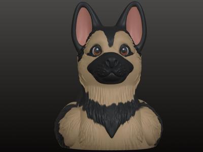 German Shepperd Jeep Rubber Duck