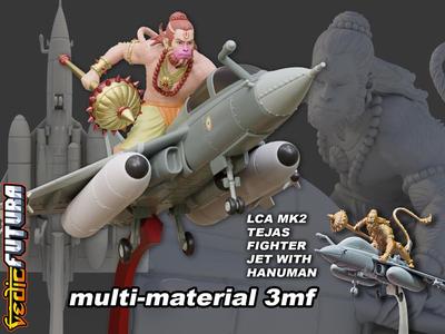 Indian LCA-Mk2 Tejas Fighter-Jet with Hanuman