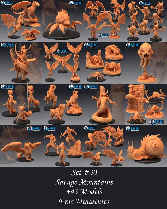 Savage Mountains Set / Classic Mountain Encounter Collection / Pre-Supported