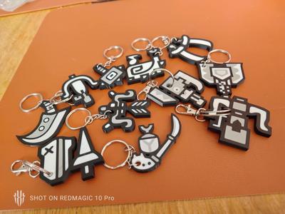 All Weapons Monster Hunter keychains