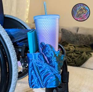 dragon wheelchair cup phone holder
