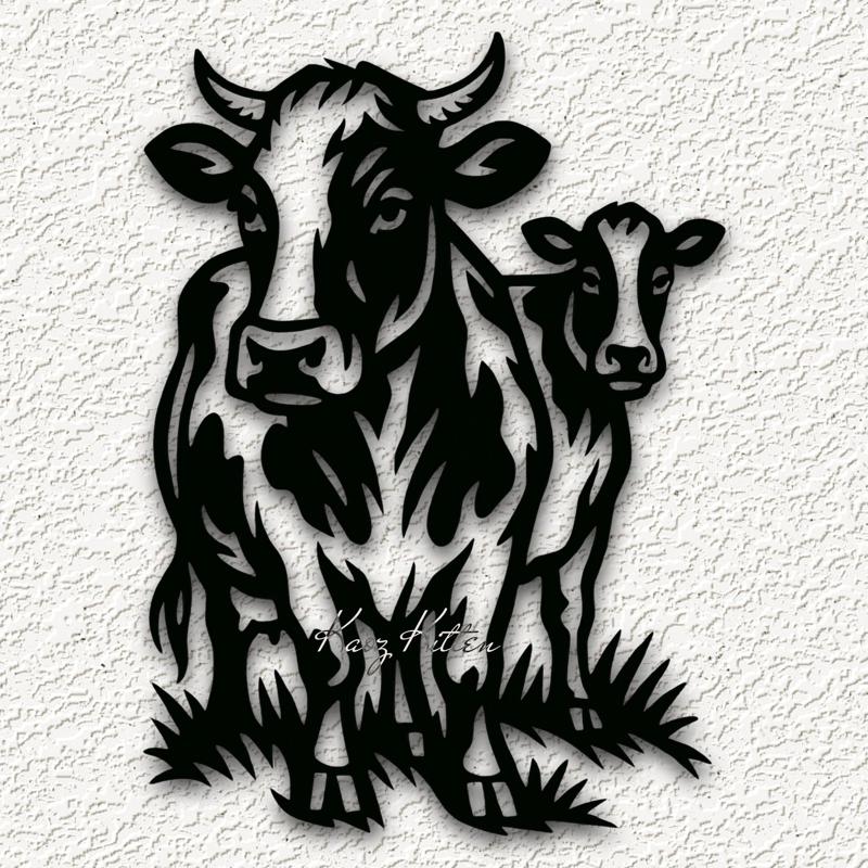 COUNTRY DAIRY COWS WALL ART HOME DECOR