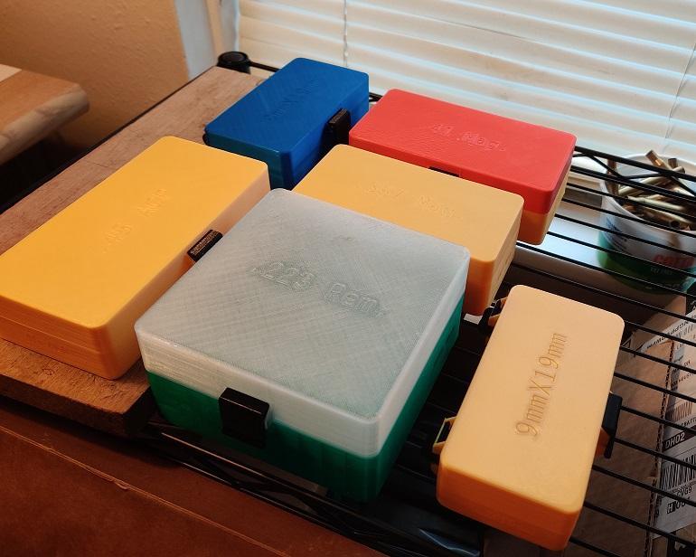 9X19mm, Spring Latch, Split Hinge Modular Ammo Box