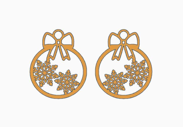 Christmas Ornament Earring 11.stl