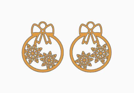 Christmas Ornament Earring 11.stl