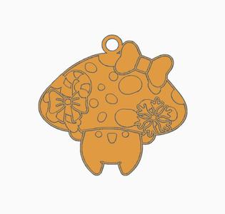 Christmas Mushroom Earring 39.stl