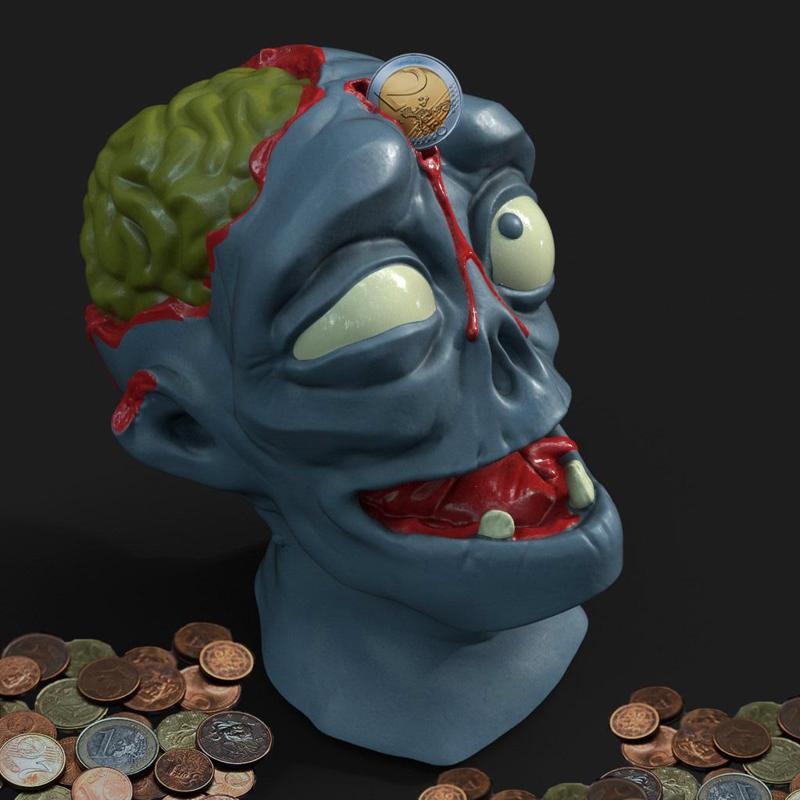 moneybox Zombie-piggy bank /stl and 3mf