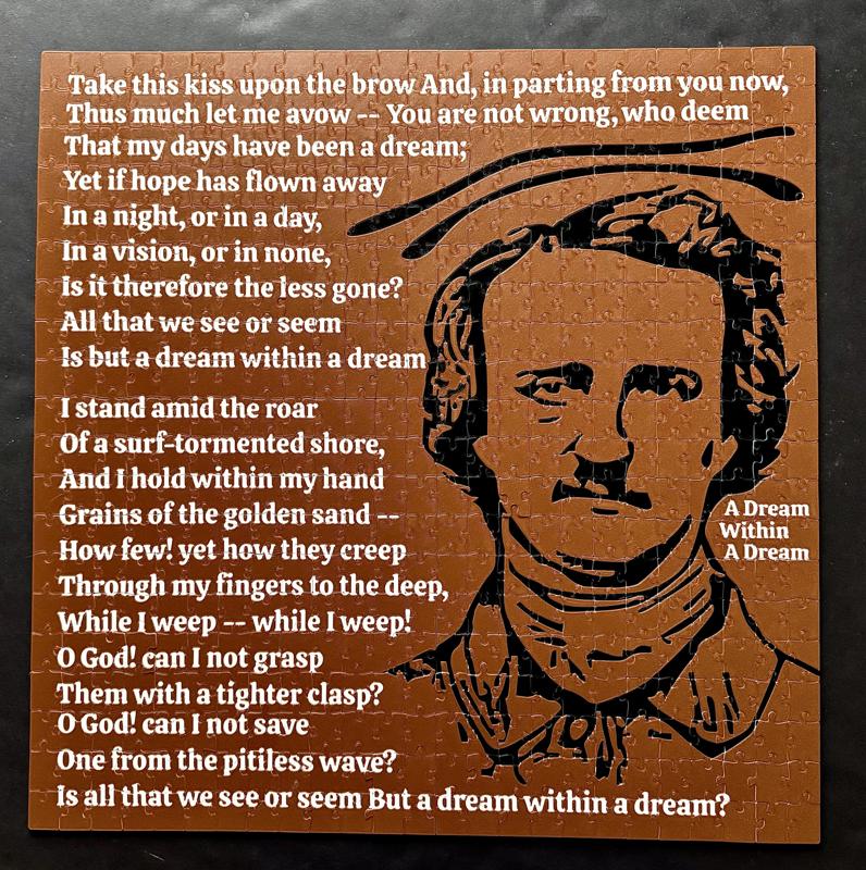 500 piece Poe(try) Jigsaw Puzzle and Storage Container