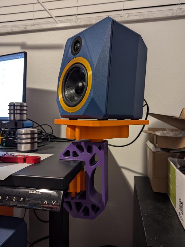 Clamping & Swiveling Desktop Speaker Stand by Deposition Sound
