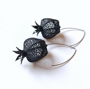 Voronoi pomegranate earring or decor