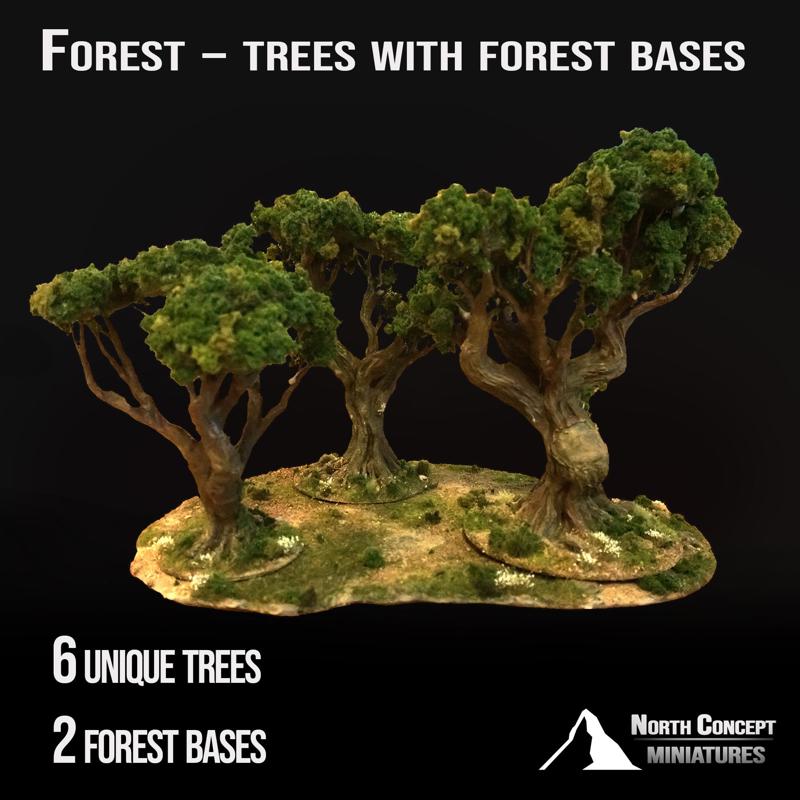 Forest - Trees with forest bases - Terrain