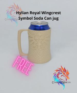 Soda Can Jug Royal Wingcrest Symbol / Hylian Shield / Easy print / 3mf included