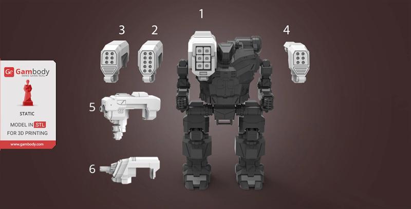 Extra Weapon Kit for Hunchback 3D Printer Files | Assembly