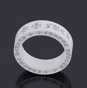 Chrome heart fuck you ring text imprint
