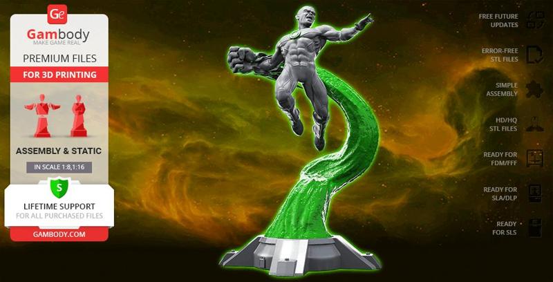 John Green Lantern 3D Printing Figurine | Assembly