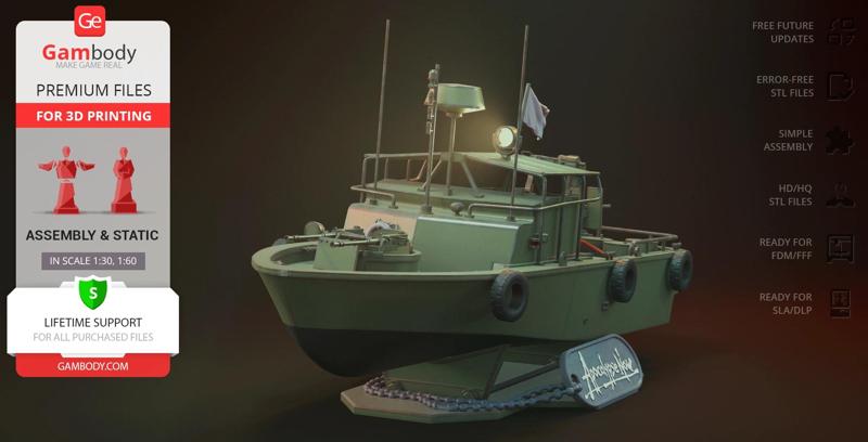 Patrol Boat 31 Mk II STL files for 3D Printing | Assembly Model