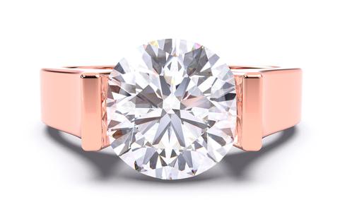 Round Diamond Tension Setting Solitaire Ring