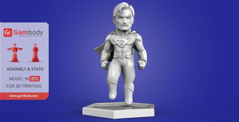 Chibi Superman 3D Printing Miniature | Assembly