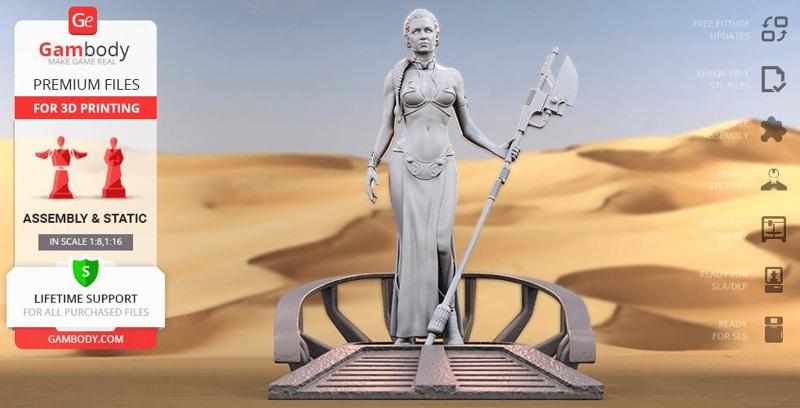 Princess Leia 3D Printing Figurine | Assembly