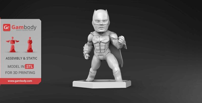 Chibi Batman 3D Printing Miniature | Assembly