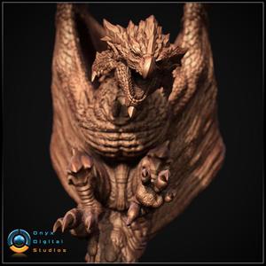 Monster Hunter - Rathalos - 3d printable Diorama