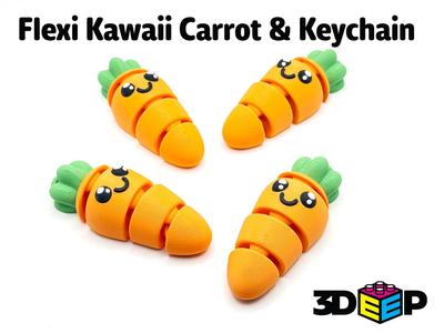 Flexi Kawaii Carrot & Keychain - No Supports