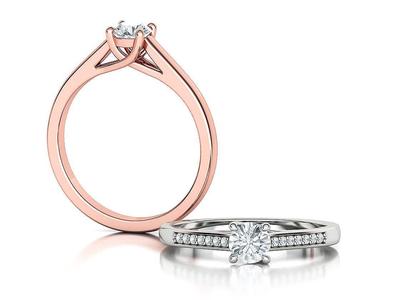 Engagement solitaire 4 prong ring 40 pointer stone 3dmodel