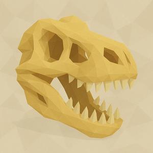 T-rex Skull Low Poly   