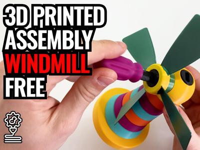 3d printed Assembly Toy Windmill