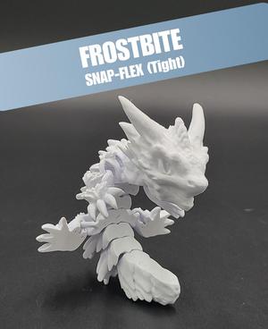 Frostbite, Winter Dragon Child - Articulated Snap-Flex Fidget (Tight Joints)