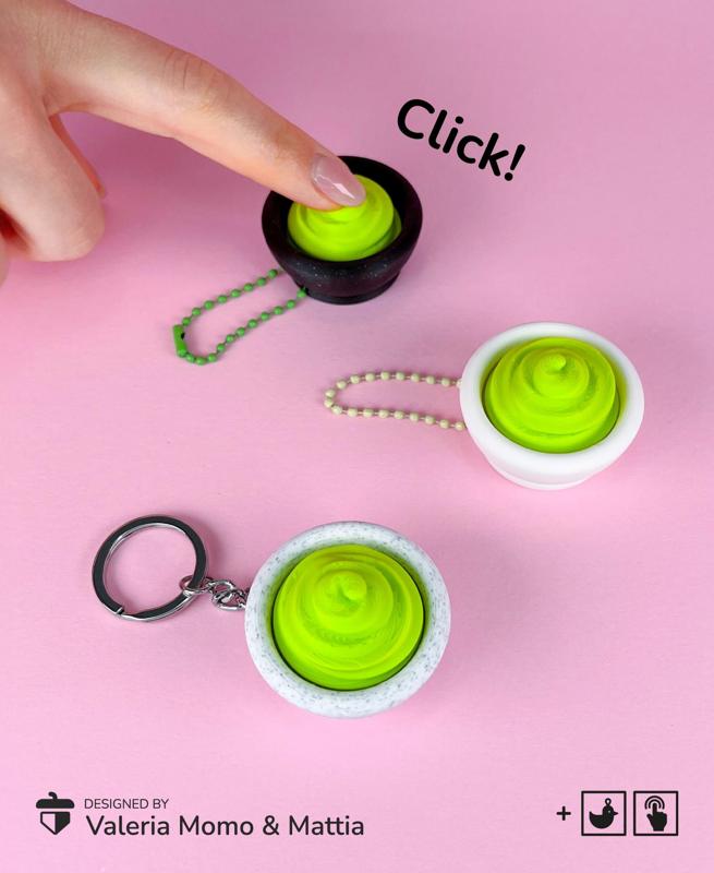 Clicker Wasabi, Clicky Keychain NoStress Toy for your Sushi Collection