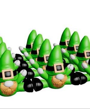 Multicolor St Patty's Flexi Gnome - Articulated Fidget Toy (Bambu 3MF)